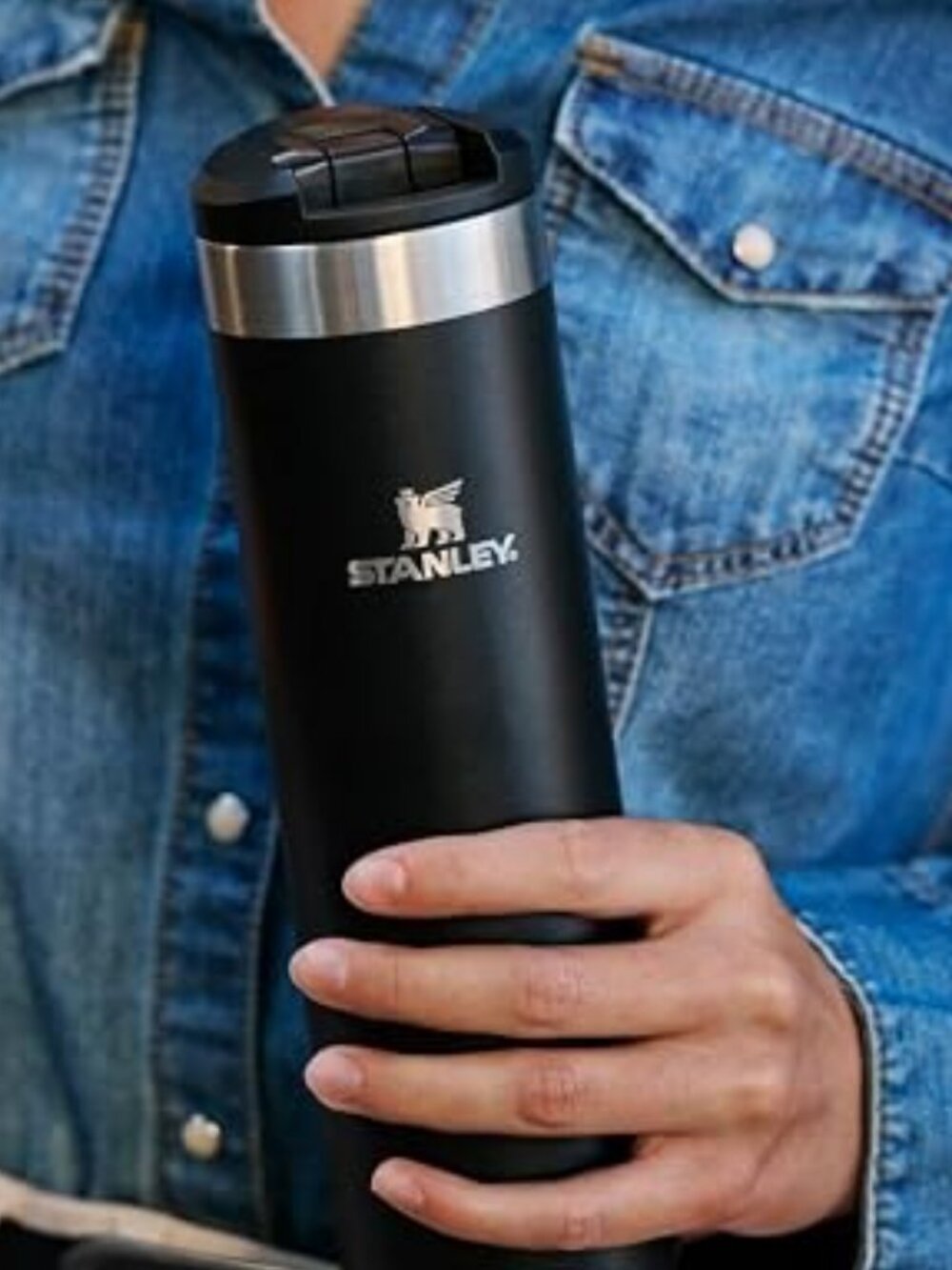 STANLEY Transit Flip Top Mug, 20 oz, Black 2.0